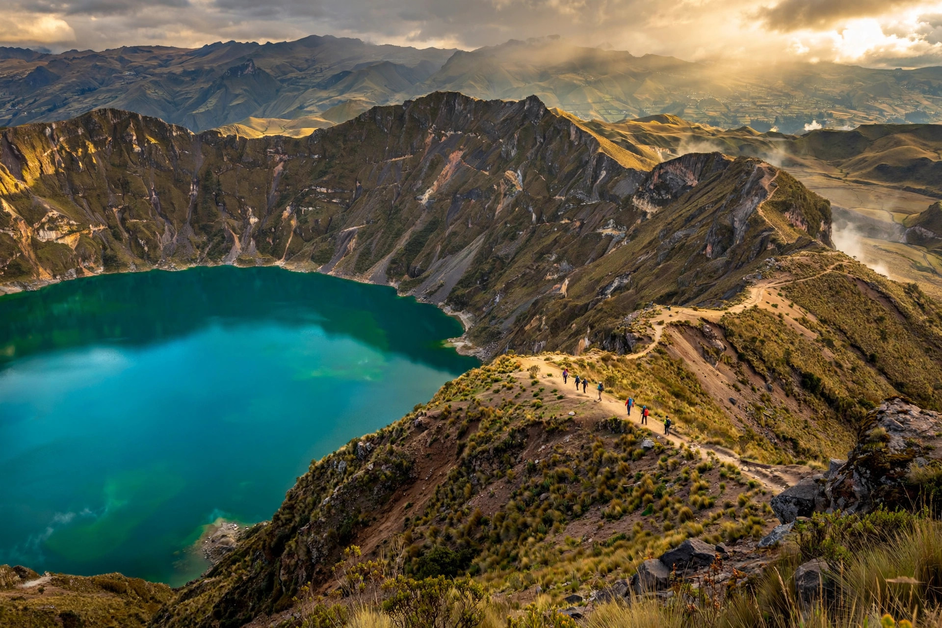 Quilotoa crater lake